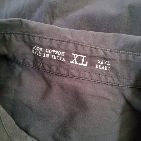 S.K.U. Save Khaki United Long Sleeve Button Down Shirt XL Grey New - Picture 4 of 7